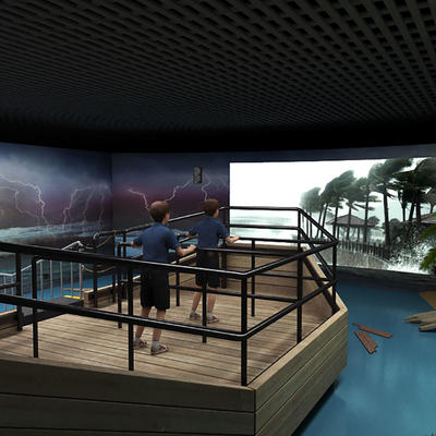 Fuhua Best Motion 3D Typhoon Experience Education Voyage Simulator