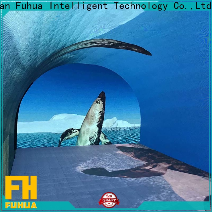 Fuhua automatic curved projection screen for education for theme parks