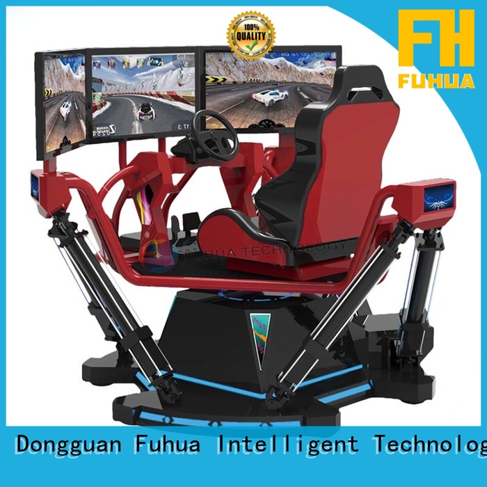 Indoor Game Center 3 Screen Racing Car Simulator With 6 DOF Motion System