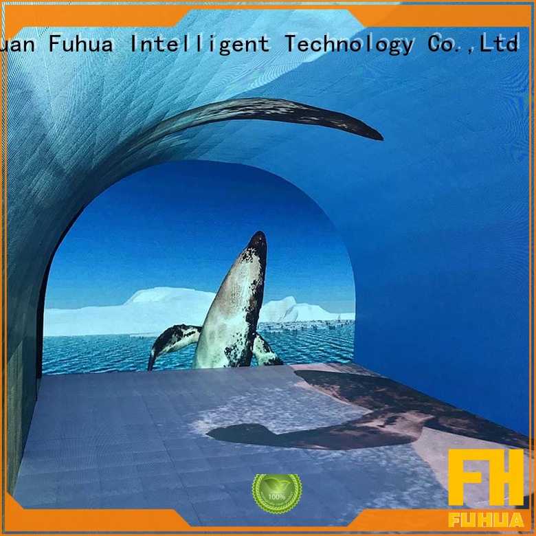 interactive 180 degree curved projection screen led for museum Fuhua