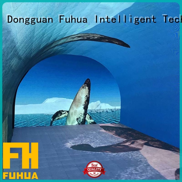 Fuhua wall curved projection screen for sale for theme parks