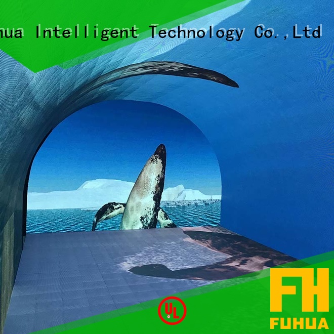 tunnel curved projection screen time for museum Fuhua