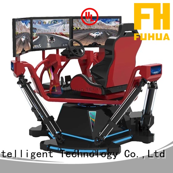 Indoor Game Center 3 Screen Racing Car Simulator With 6 DOF Motion System