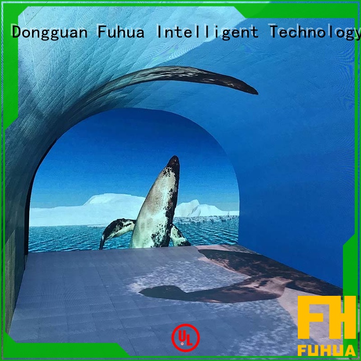 Fuhua floor curved projection screen manufacture for tourist attractions